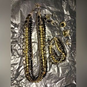 Silpada Hematite Jewelry Set